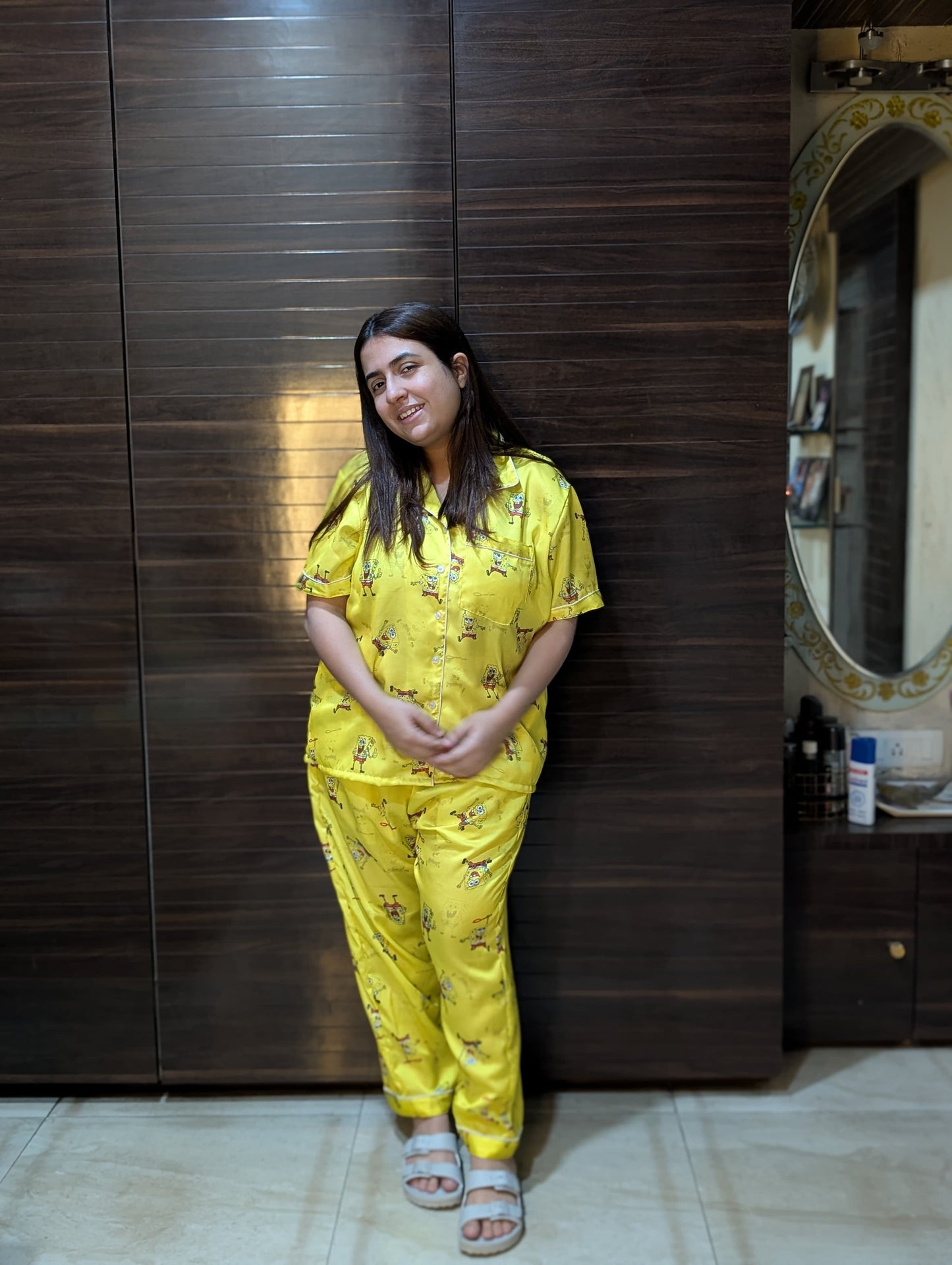 Yellow Sponge Bob Night Suit