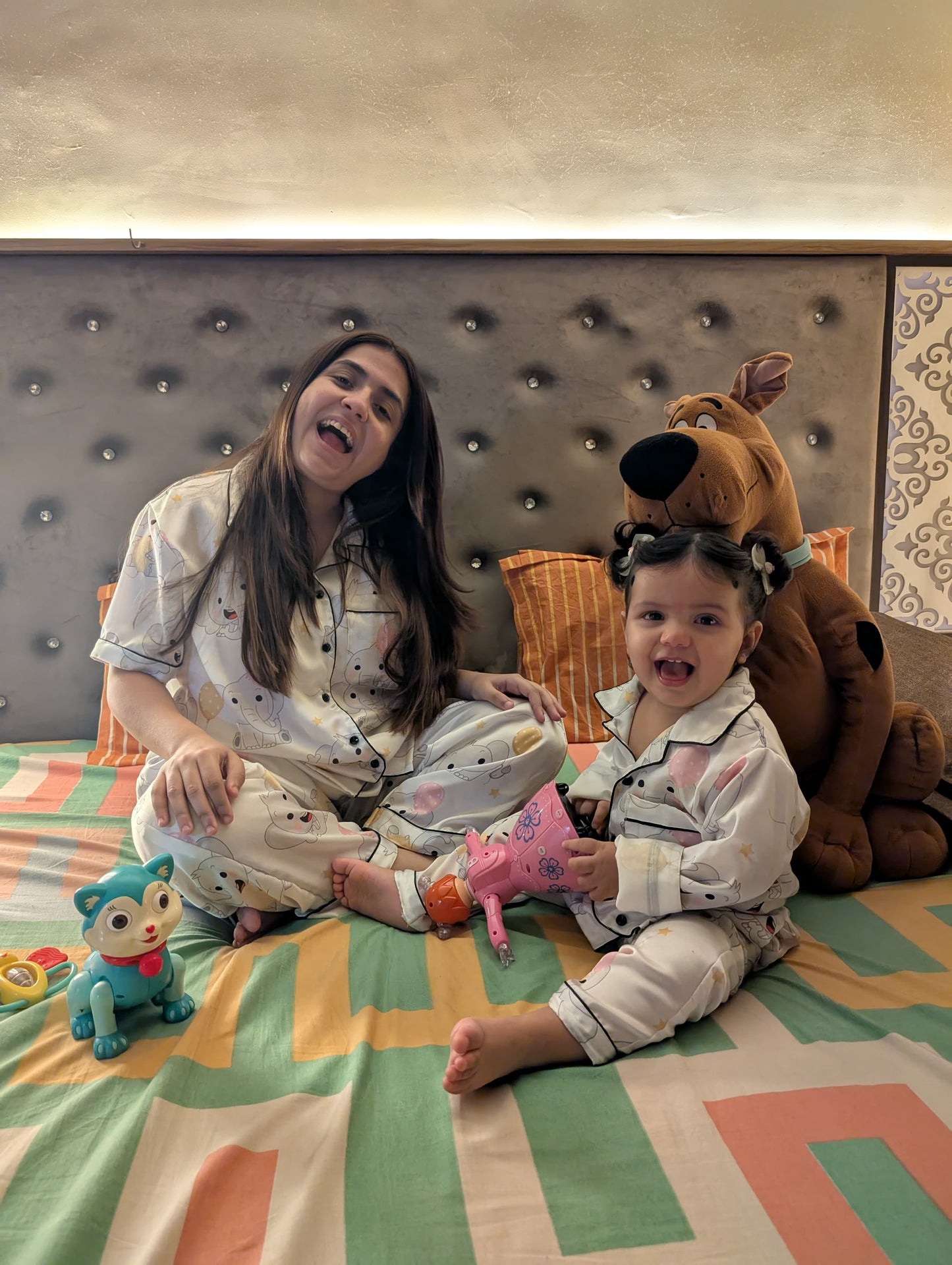 Baby Elephant Print Night Suit - Womens